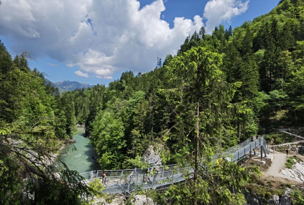 Schmugglerweg Entenlochklamm - die zweite Hängebrücke