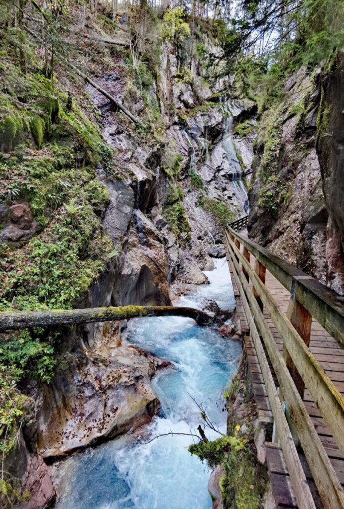 Die 250 Meter lange Wimbachklamm in den Chiemgauer Alpen